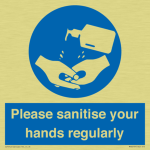 Please sanitise your hands regularly